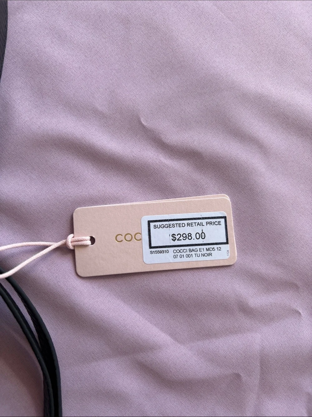 Coccinelle Black Pebble Leather Crossbody Bag with Gold Buckle - Picture 5 of 13